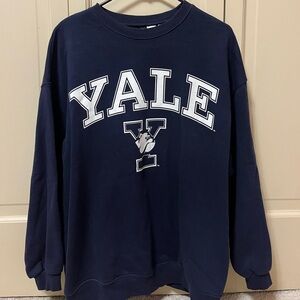 yale navy blue crewneck